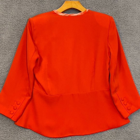CAbi Jane Jacket Wrap Blazer Grenadine Chiffon Crossover Coat - Size 4 NEW - Picture 6 of 12